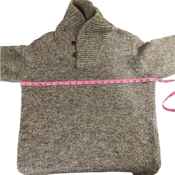 J.Crew Wool Alpaca Shawl Collar Pullover Sweater Grandpa Core Academia Sz Medium - Picture 10 of 13